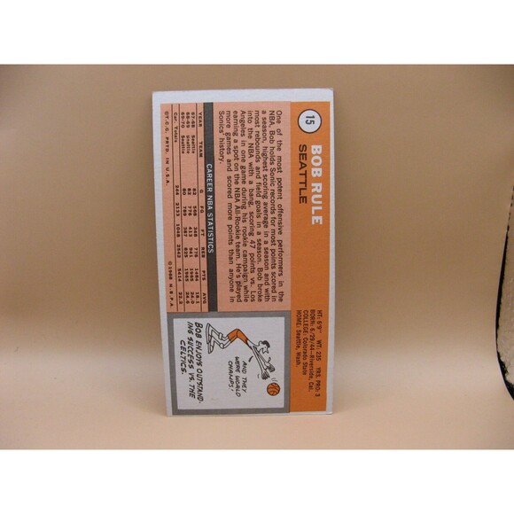 1970-71 Topps Basketball Card #15 Bob Rule Seattle Supersonics NICE CARD - Picture 2 of 2